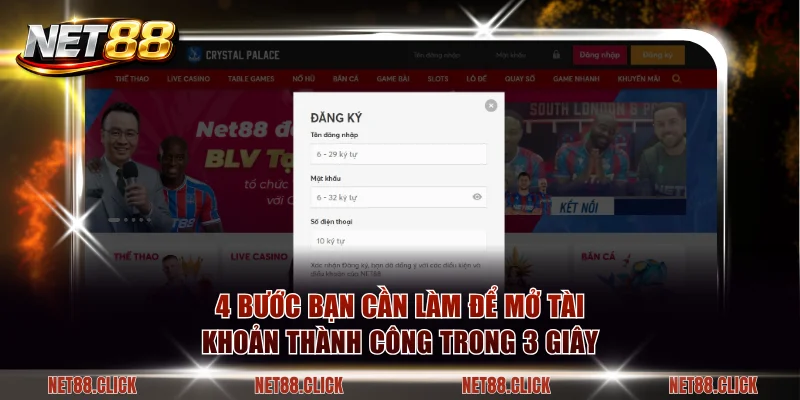 4 bước bạn cần làm để mở tài khoản thành công trong 3 giây